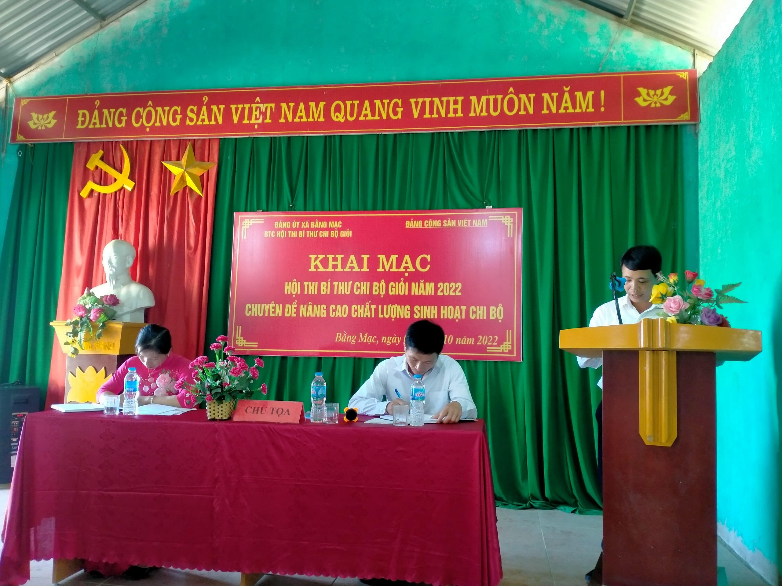 Phần dự thi của số báo danh số 01 đồng chí Hoàng Văn Tuyền Bí thư Chi bộ thôn Làng Khoác.